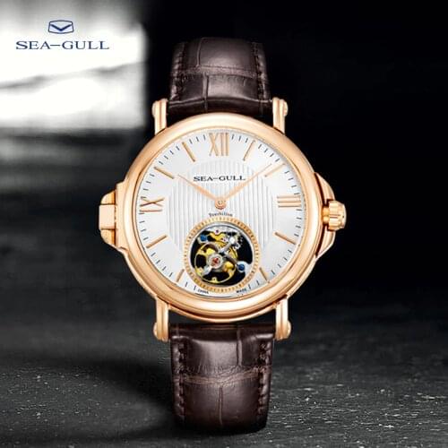 2021 New Seagull Manual Tourbillon herenhorloge Limited Edition Simple Business 18K roségoud luxe horloge 638.867