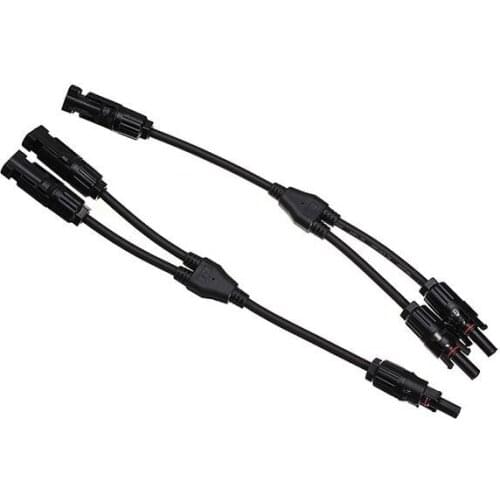 One pair of 2 pcs solar connector Y style solar cable connector free shipping Connecting solar panel Y