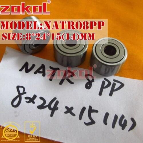 ZOKOL bearing NATR08 PP NATR08PP Yoke Track Roller Bearing 8*24*15mm