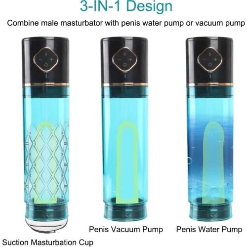 Water Bath Penis Enlargement Vacuum Pump Electric Male Masturbator Cup Cock Delay Training with Spa Sex Machine for Men Toys 18
