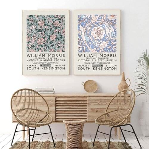 Nordic Flower Poster William Morris Canvas Painting South Kensington Art Print Botanical Wall Picture For Living Room Home Décor