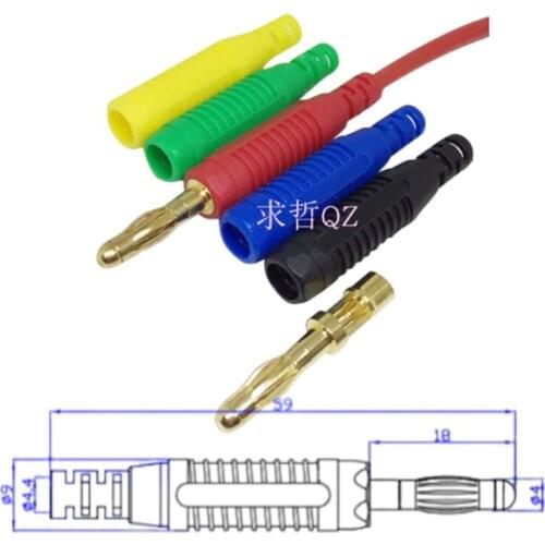 10PCS All Copper Gold-Plated 4mm Lantern Flower-Shaped Banana Plug, Soldering Method, Connector for terminal test probe speaker