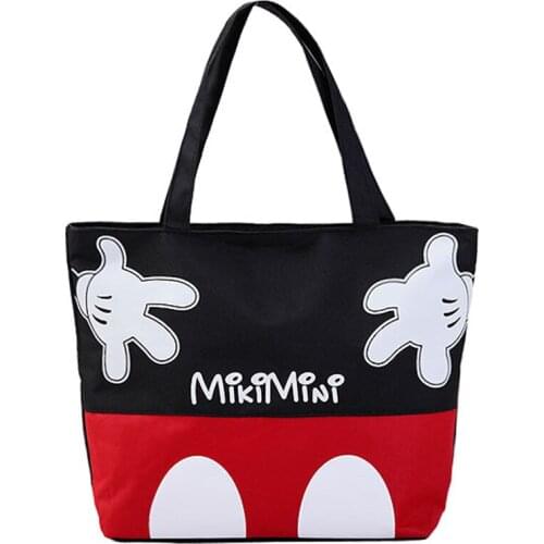 Disney Mickey Mouse women BAG canvas bag large capacity new Korean cartoon Shoulder Bag Handbag printing bag leisure shopping
