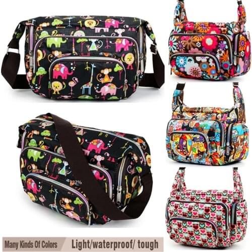 Messenger Bags Print Floral Cross Body Shoulder Canvas Hobo Nylon Oxford Fabric Womens Handbag Bolsas Femininas Cute