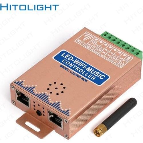 LC2000B LED Wifi Music Controller with Mic for Digital2048 Pixels Panel Screen Strip Light WS2812B Addressable APP Control