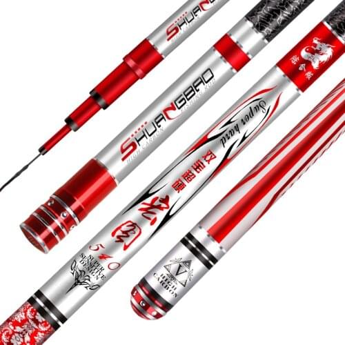 46T-60T high carbon Taiwan fishing rod super hard ultra light 19 tone 3.6-9 meters super fishing rod hand rod for big fishes