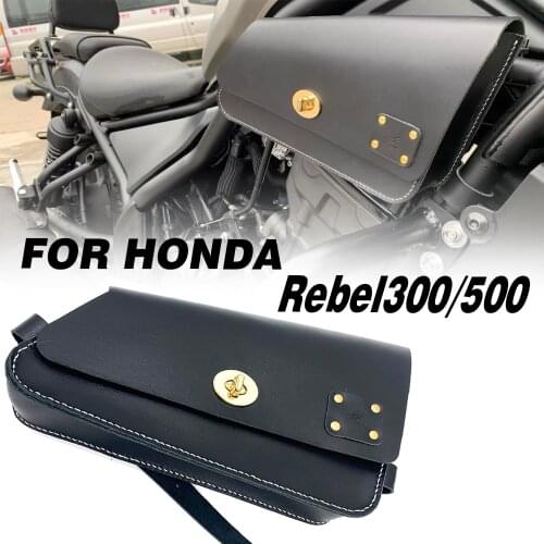 Vintage side frame bag cowhide bag left & right brown black suitable for HONDA CMX300/500 Rebel300/500