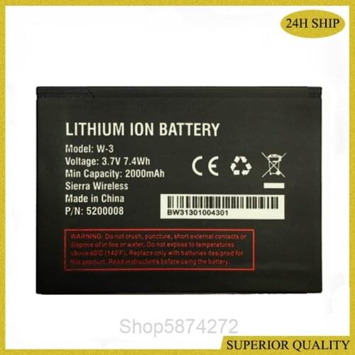 W-3 For Netgear Sierra 760S 762S 763S 785S 2000mAh Rechargeable Li-ion Polymer Battery For Netgear Sierra 760S 762S 763S Battery
