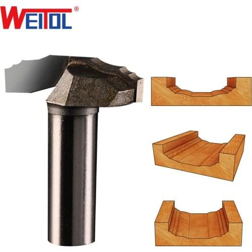WeiTol 1/2 Solid Carbide Router Bit Woodworking Tools CNC milling Cutter End Mill for Wood