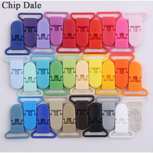 50/100pcs 25mm Baby Pacifier Clips Newborn Plastic Dummy Clip Safe Nipple Buckles Clips Infant Pacifier Holder DIY Soother Clasp
