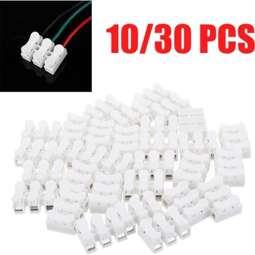 10/30Pcs Ceiling Lamp Dedicated Wiring Clip Quick CH-3 Wire Terminal Push Spring Connector Row Column Butt LED Lamp