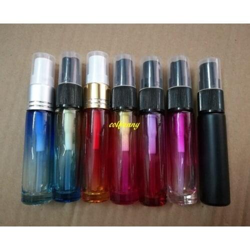 1000pcs/lot 10ml Gradient Spray Bottle Travel Small Perfume Bottle Mini Liquid Oil Cosmetic Container Refillable Atomizer