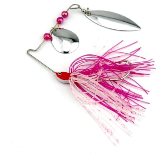 12pcs 17.5g Silicone Skirt Jig Fishing Lure Hard Metal Spinner Bait Bass Lure Artificial Swimbait Beard Fishing Tackle