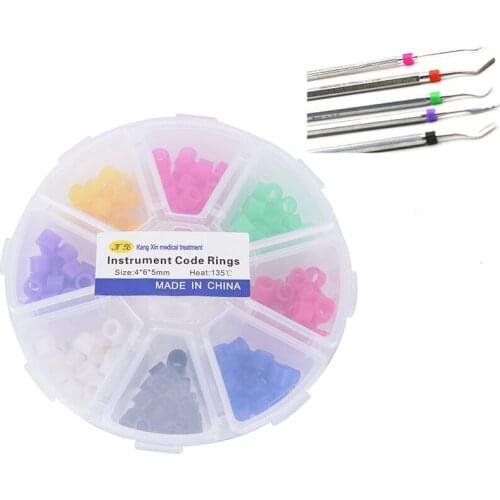 160Pcs/box Universal Dental Color Code Rings Color Code Rings Autoclavable Orthodontic Silicone Instrument