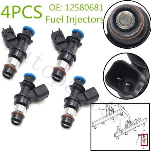 4PCS New Fuel Injector For Delphi 2004 2005 2006 2007 2008 2009 2010 for Chevy for GMC 4.8 5.3 6.0 6.2 12580681