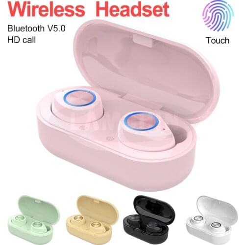 Wireless Bluetooth Earphone TW60 TWS HIFI Stereo Noise Reduction iPX5 Haedset Multicolor Bluetooth 5.0 Headphones with Mic