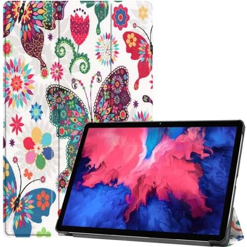 Painted Stand Flip Cover For Lenovo Tab P11 Pro Case TB-J706F 11.5'' Tablet Wake Sleep Tablet For Lenovo Tab P11 11" TB-J606F