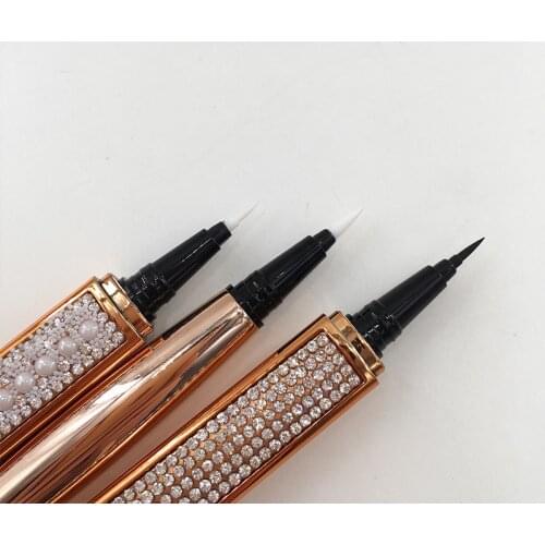 Black Clear Eyeliner Pen Glue-free Magnetic-free for False Eyelashes No Blooming Eye Liner Pencil
