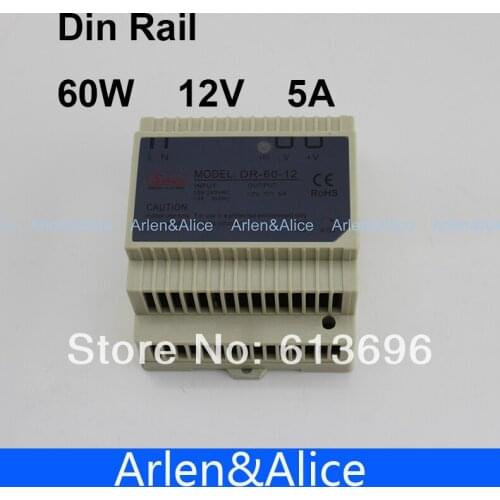 60W 12V 5A Din Rail Single Output Switching power supply AC TO DC SMPS