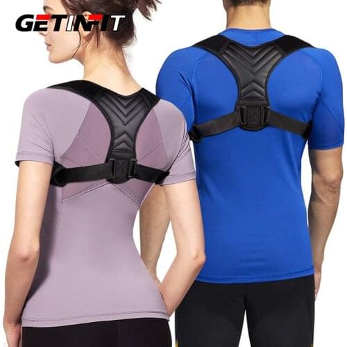 Getinfit Posture Corrector for Men & Women Comfortable Back Posture Corrector Adjustable Upper Back Brace Providing Pain Relief