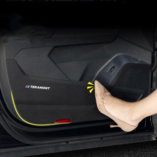 Car Interior Door Mat Anti-kick Pad Protective Sticker Decoration for Volkswagen Vw Teramont Atlas 2017 2018 2019 2020 2021 Auto