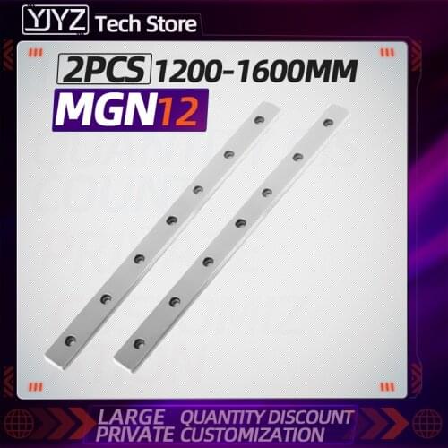 MGN12 Linear Guide MGN Miniature Linear Rail Length: 1200mm 1250mm 1300mm-1600mm without Slider Block for CNC 3D Printer Parts