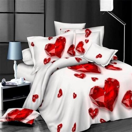 3d diamond bedding set queen twin size duvet cover bed sheet pillow cases bed linen set