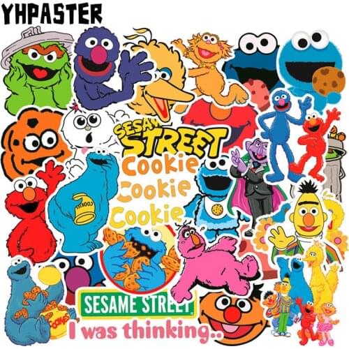 51 Pcs/Pack Anime Sesame Street Stickers American TV Programs For Laptop Refrigerator Motorcycle Bicycle Suitcase Toys Sticker