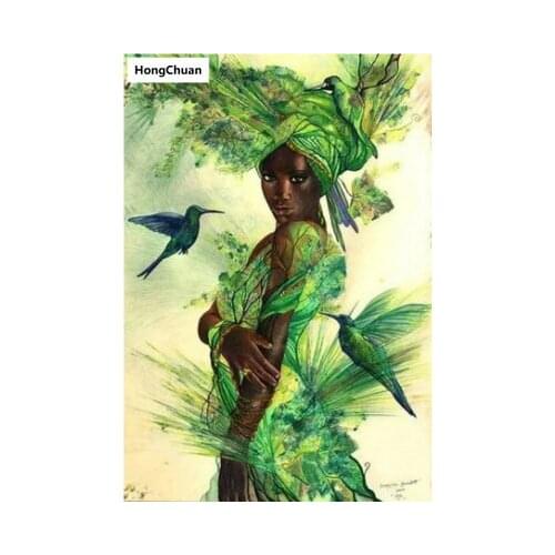 New product African sexy woman, 5D DIY square round diamond painting cross stitch mosaic home decoration mural new year gift
