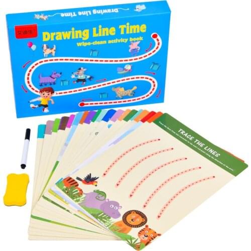 Children Early Montessori Educational Toddler Pen-Control Training Kits Kids Toys Baby Coordinating Ability Gifts for Boys Girls