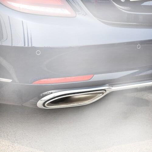 OE 2228852900 Musion Auto Chrome Accessories Rear Bumper Trim Molding for Mercedes S Class W222 2018 2019 2020