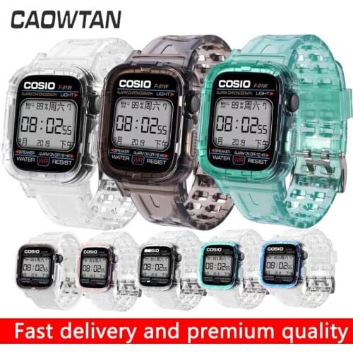 Silicone watch Band for Apple Watch 5 4 3 2 1 38MM 42MM soft Transparent Rubber Strap for Iwatch series 5 4 40mm 44mm wristband