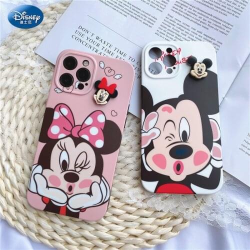 DISNEY Mickey silicone case for iPhone 11 Pro X Xs Max iPhone 12 12mini Official Liquid Silicon 360 Full Cover zz0610