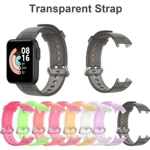 For Xiaomi Mi Watch Lite Strap Replacement Sports Transparent Bracelet For Xiaomi Redmi Watch Smart Watch Belt Wrist Strap