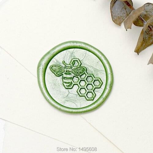 Honey Bee Comb Wax Seal Stamp/dog Sealing Wax Seal/gift Wax Stamp for pet lover, wedding invitation seal