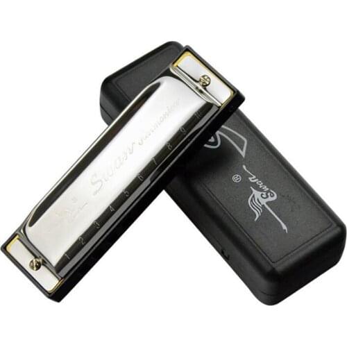 Top Quality 10 Holes Swan Harmonica Key of C for Blues Rock Jazz Folk Harmonica Free Shipping FL05