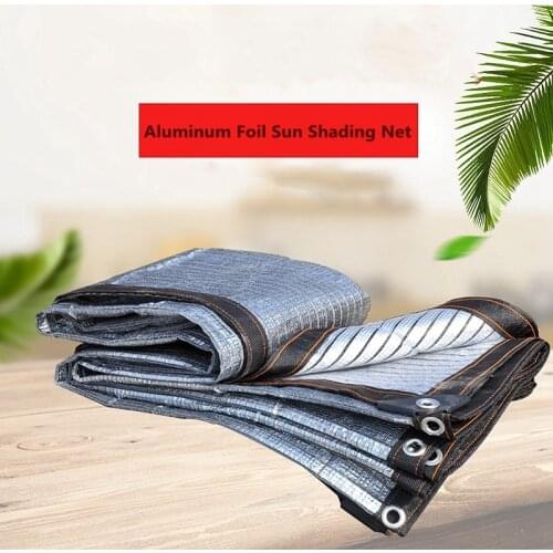 Hi-quality 80% Sunshade Rate Silvery Aluminum Foil Sunshade Net Home Balcony Succulent Plant Cover Shading Net Reflect Sun light