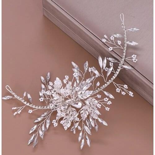 Bridal Hair Accessories Crystal Peals Hairpin Wedding Hair Clips Accessories Jewelry Handmade Women Hair Ornaments Headpieces