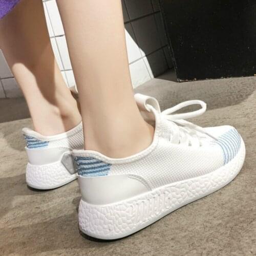 Women Casual Shoes Fashion Comfortable Light Breathable Mesh Shoes Flying Weaving Sneakers Shoes Feminino Zapatillas Mujer X1-74