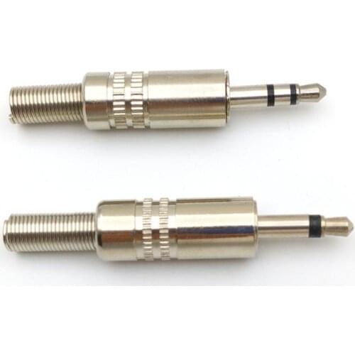 10pcs 3.5mm mono/Stereo Metal Male Jack Plug Solder for Headset Earphone