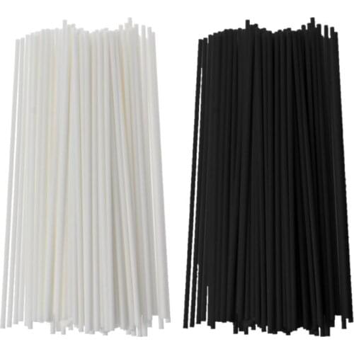 100Pcs 19cmx3mm Fiber Sticks Diffuser Aromatherapy Volatile Rod for Home Fragrance Diffuser Home Decoration