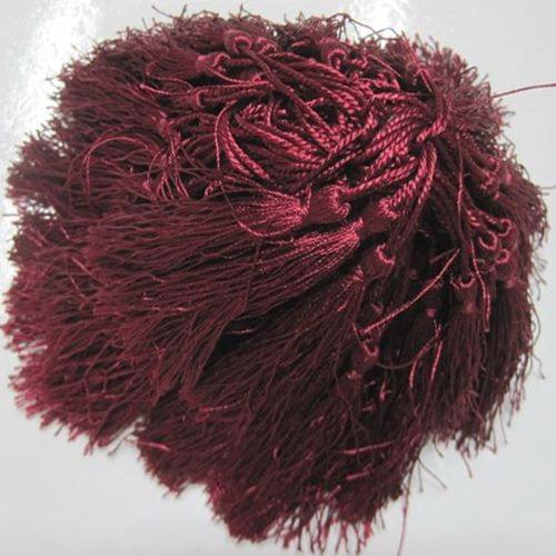 100pcs/lot wholesale Deep red polyester Charm tassel for home decore curtain fitting bookmark curtains 020001009