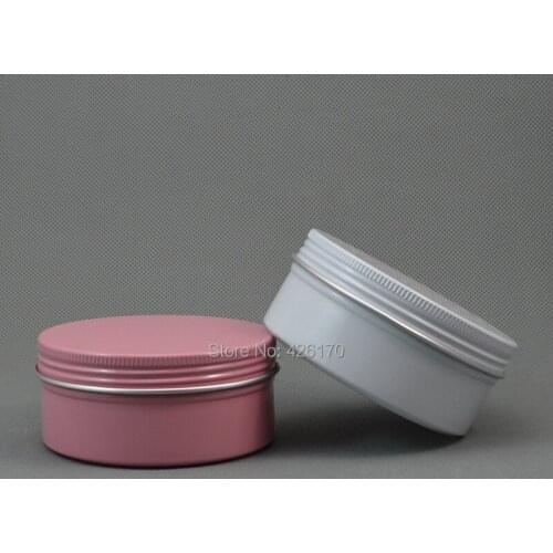 150g Aluminum Cosmetic Jar Container Pink / White Screw Thread 50pcs/lot 150ml Makeup Container Factory Wholesale Free Shipping