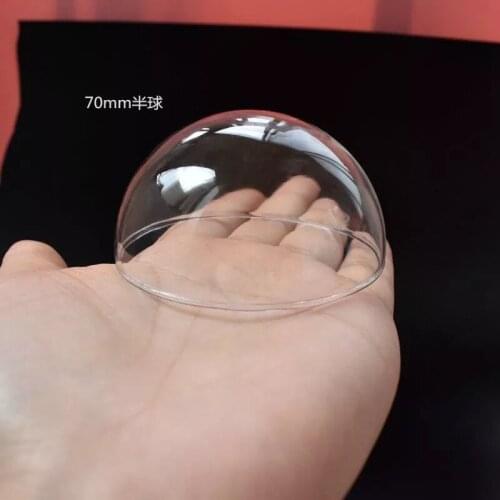 1X 50/60/70mm Hemisphere glass dome cover big glass half bottle clear half round bottle glass globe bubble glass vial pendant