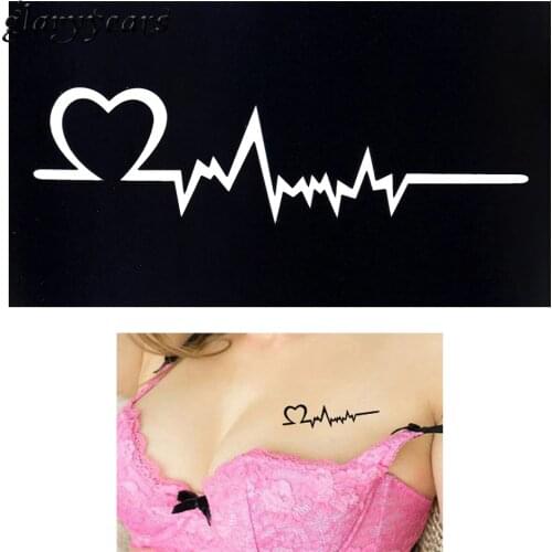 2019 1pc Henna Tattoo Stencil Women Body Art Paint Heart Electrocardiogram Pattern Drawing Small Henna Template Tattoo Paste G91