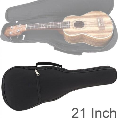 21 Inch Black Color Portable Cotton Bag Ukulele Soft Case Gig Bag Waterproof Bags Hawaii Four String Guitar Backpack