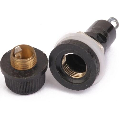 5Pcs 5mm x 20mm Fuse Holder Chassis Panel Mount Fuseholder Socket 50V 10A