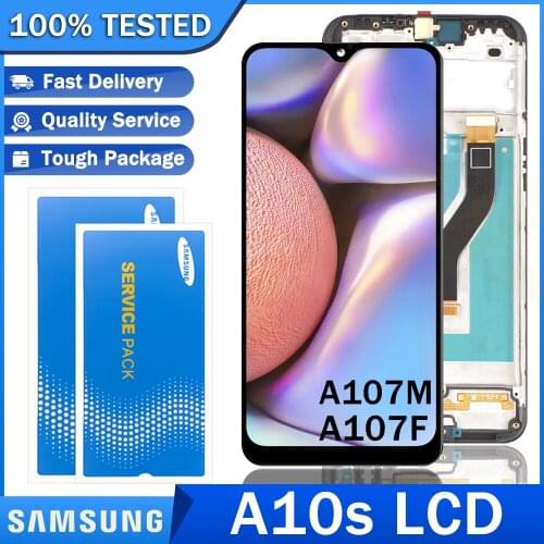 6.2'' Original LCD for SAMSUNG Galaxy A10s A107 A105F SM-A107F AMOLED Display with Frame Touch Screen Digitizer Repair Parts