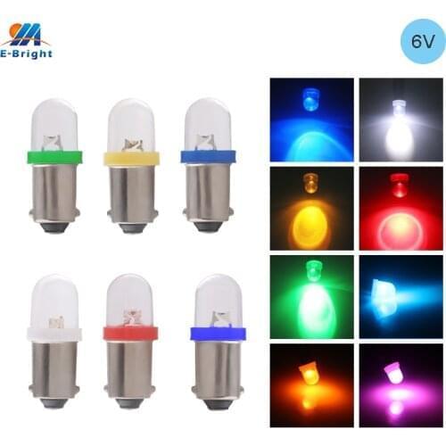 6V 6.3V AC DC Non-polarity BA9S T4W T11 LED Light Bulb 53 57 1895 1891 64111 for Pinball Machine Orange Ice Blue Pink White 100X