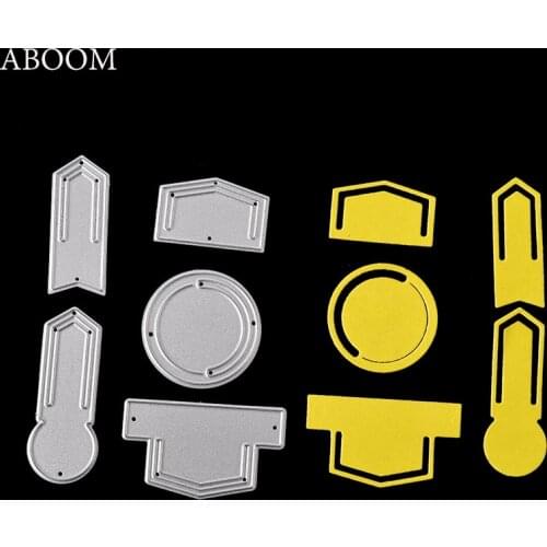 ABOOM 5PCS/Set Arrow Design Metal Carbon Steel Silver Cutting Dies Embossing Folder Decorative Scrapbooking Photo Cut Die Mold